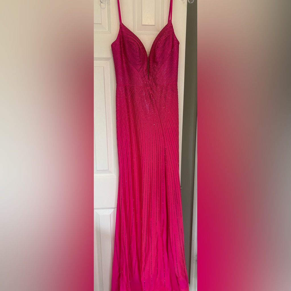 Sherri Hill Fuchsia Evening Gown